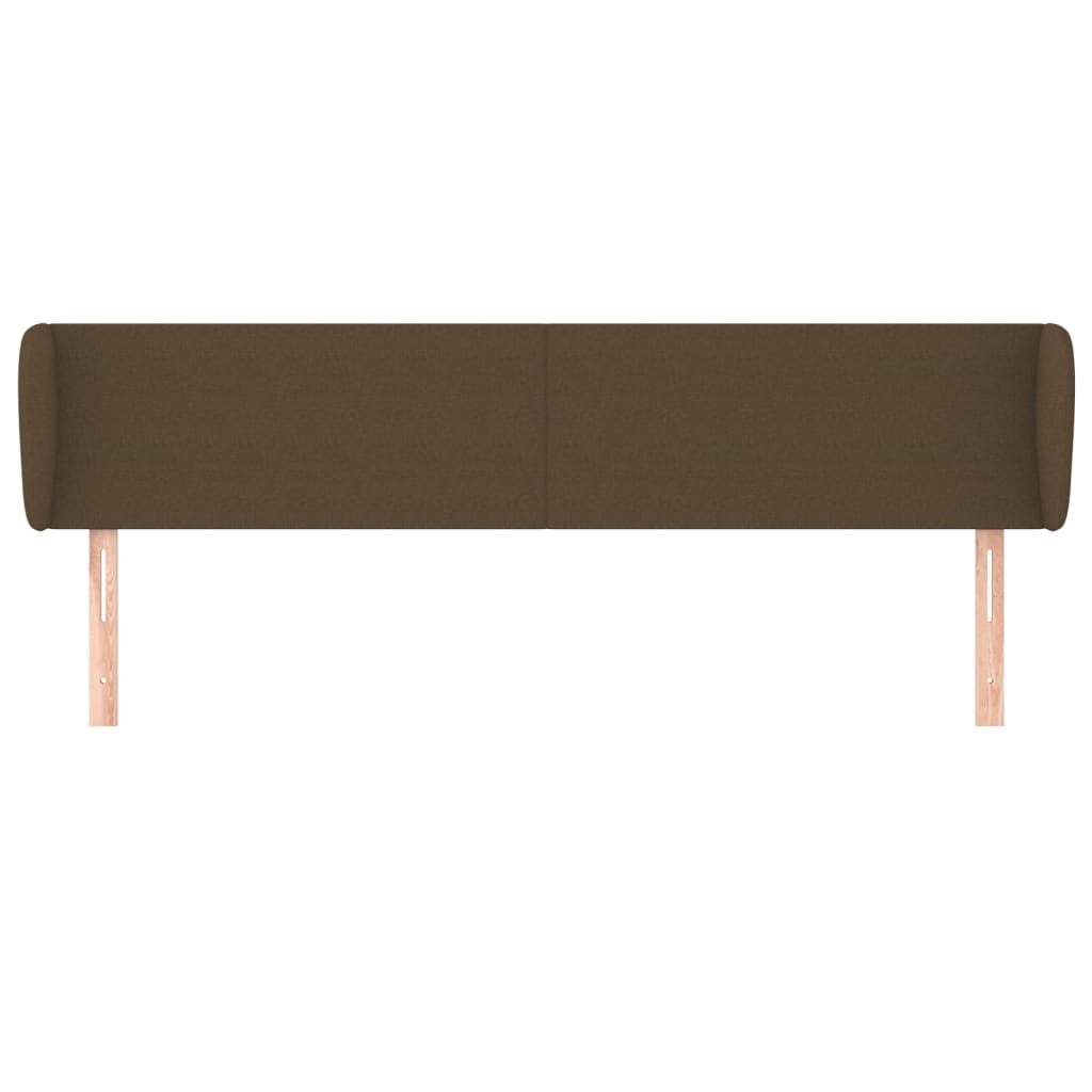 Kopfteil mit Ohren Dunkelbraun 183x23x78/88 cm Stoff